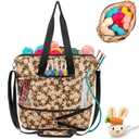 AEROBIX Yellow Expandable Crochet Bag Organizer, Large Capacity Yarn Storage Bag, Multi-Pockets Knitting Bags, Totes for Crochet Project and Accessories, Gifts for Crocheters (No Accessories)