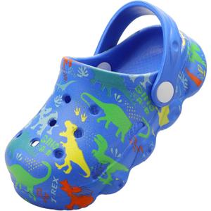 OWIF Toddler Clogs Boys Girls Kids Dinosaur Garden Shoes Slip on Sandals Slides Water Summer Shoes for Outdoor Beach Pool, 190