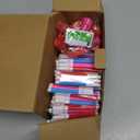 SUNCOLOR 28 Pack Valentines party favors for Kids School Classroom Exchange - Complete Non-Candy Kit with Cards, Activity Books, Stamps, Markers & Goodie Bags