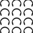 12pcs Retaining Clip Rings for Cricut Maker, Metal C-Shaped Rubber Roller Resolution Rubber Roller Replacement, Keeping Rubber Roller in Place (Black)