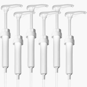 Gallon Pump Dispenser - Dispenses 1 Ounce Per Stroke - for Plastic or Glass Bottles Heavy-Duty Leak Proof for Commercial and Household Use BPA Free 38/400 (Pack of 6)