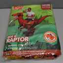 Spooktacular Creations Adult Inflatable Dinosaur Costume, Riding a Raptor, Printing T-rex Air Blow-ups with Light Eyes (Red)