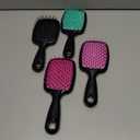4 Pack Vented Detangling Hair Brush - Detangler Hairbrush with Soft Bristles for Effortless Tangle Free - Ideal for Wet Dry or Curly Damaged Hair for Women Men Kids