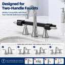 THOUSAND SUNNY Faucet Handle Lock for Child & Pet Safety, Faucet Lock for Two Handle Faucets Bathroom Kitchen Tool-Free Faucet Handle Lock