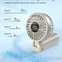 AMACOOL Handheld Fan Foldable, 5000mAh Rechargeable Hand Fans with Powerful Cooling, 4 Speeds, LED Display, Portable Fan for Travel,Concerts,Makeup,Lash,Outdoor Events,Gifts Women