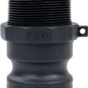 1 PC Camlock Fittings Poly Standard Type F Camlock Couplings, 2" Male Adapter x 2" Male Thread 2 inch Camlock Fittings Polypropylene Cam Groove Fitting