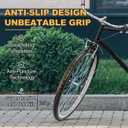 Hycline 26X1 3/8 Bike Tire Set: 2-Pack (37-590) Folding High-Density Bicycle Tires with Schrader Tubes & Tire Levers Fits Vintage 261 3/8 City/Commuter Bikes