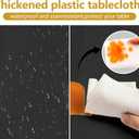 2 x XSEINO 8 Pack 54" x 108" Premium Black Plastic Table Cloth,Disposable Rectangle Tablecloths Waterproof Table Cover for Birthday Wedding Anniversary Graduation Party Decorations Supplies