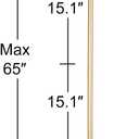 TOCHIC 5-Light Farmhouse Tranditional Crystal Floor Lamp, Gold Craft Candelabra Lighting Fixture 65'' Tall for Living Room, Dining Room, Entryway, Bedroom
