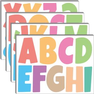 Bemeol 234 Pieces 4 Inch Bulletin Board Letters Alphabet Cutout Letter for Bulletin Board Display Home Classroom School Decor(Colorful)