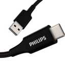 Philips USB A to USB C Cable, 15W 3Ft Type C Charging Cable for iPhone 16 Series, 15 Series, iPad Pro USB C Charger Cord, Type C Charging Power Cord, USB C Phone Charging Cable, Black, DLC3201C/37
