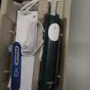 Oral-B Rechargeable Electric Toothbrush, iO2 Starter Kit, 3 Cleaning Modes, Automatic Pressure Sensor to Protect Gums, 2 Brush Heads, Forest Green (1 Count (Pack of 1))