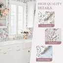 2 x Dimoon 78.7"x17.3" Vintage Wallpaper Floral Peel and Stick Wallpaper Boho Contact Paper White Pink Green Cute Flower Removable Wall Paper Renter Friendly Kitchen Shelf Bathroom Self Adhesive Vinyl