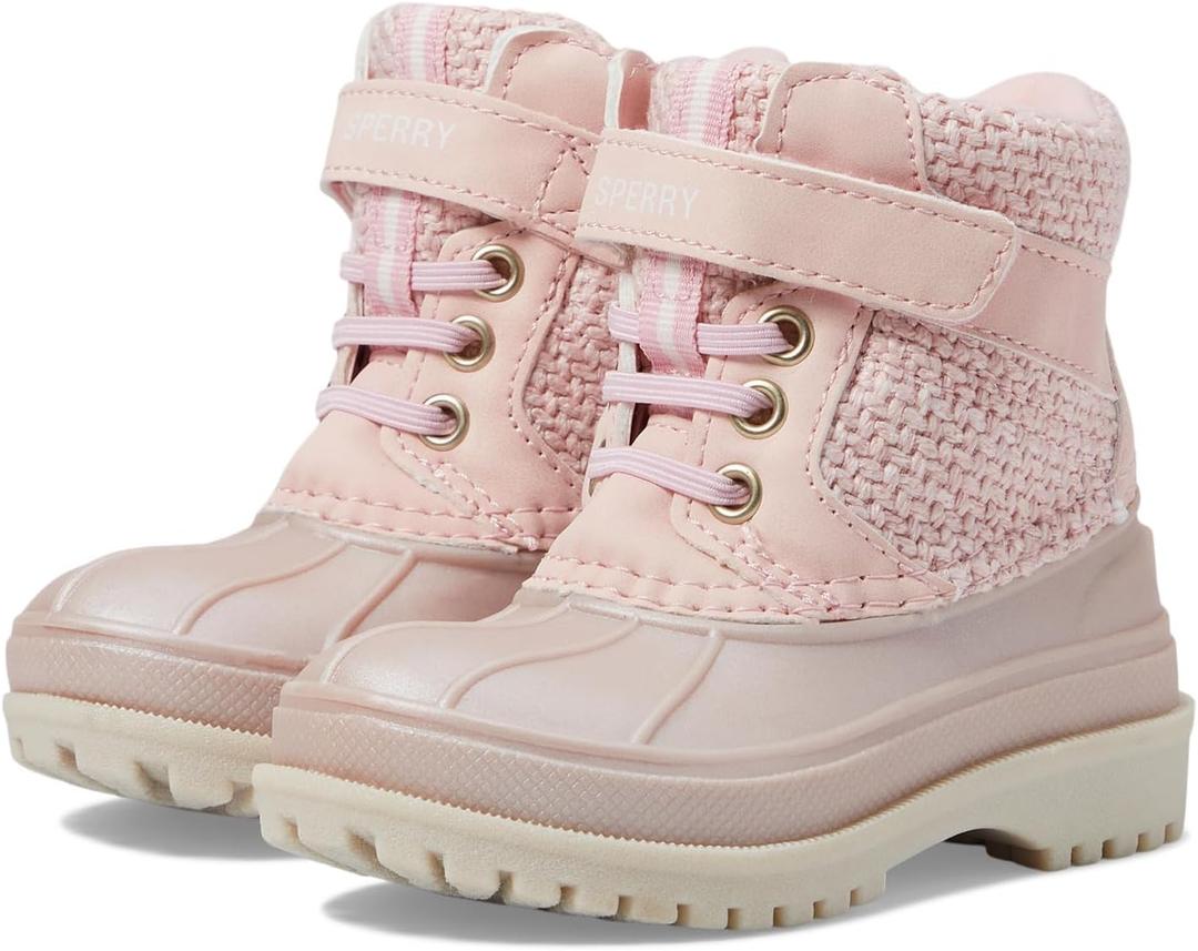 Sperry Unisex-Child Storm Hopper Alternative Closure Snow Boot (7 Big Kid, Pink)