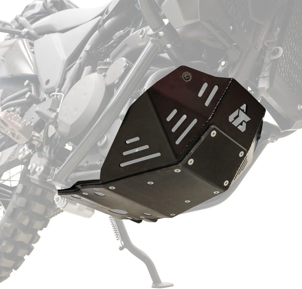 Tusk Quiet Glide Adventure Skid Plate Heavy-Duty Aluminum and UHMW Construction Motorcycle Engine Protection - Compatible with Kawasaki KLR650 2022-2026 Third Gen