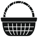 HH 10IN LINED BAMBOO BASKET GREEN