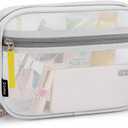 2 x G4Free Clear Sling Bag Clear Crossbody Mesh Purses for Women, Transparent Lightweight Chest Bag