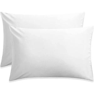 Travel Pillow Case 12x18 Size Pack of 2 Pieces 100% Egyptian Cotton Zipper Closure 500 Thread Count Toddler Pillowcase White