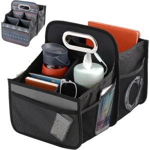 High Road Car Caddy with Cup Holders - Front Seat Organizer for Drivers or Back Seat Organizer for Kids - Portable Car Organizer with Easy One-Handed Carry Handle