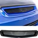 Grille Compatible With 1999-2000 Honda Civic, T-R Style ABS Plastic Black Front Bumper Grill Hood Mesh by IKON MOTORSPORTS