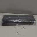 Jondow Stainless Steel Canopy Bed Frame Queen Size, Sturdy Post Poles Thicken Queen Size Canopy Frame for Metal Bed Wood Bed Bedroom Decor, Black (Black-plastic Connectors)