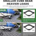 Gravel Grid 4.4x33 FT with 20Pcs Landscape Staples, 3'' Thick Geogrid Ground Grid 2200 lbs per Sq Ft Erosion Control Geo Grid for Driveway, Walkway, Horse Paddock, Patio, Parking Lot, Slope