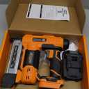 Alloyman 2 in 1 Cordless Brad Nailer/Electric Stapler with 2.0Ah Battery and Charger,1000pcs Nails and 500pcs Staples Included for Home Improvement & Woodworking
