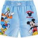 Disney Mickey Mouse Donald Duck Goofy Pluto Boys UPF 50+ Swim Trunks Shorts Bathing Suit for Toddler and Big Kids Size 6