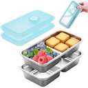 Stainless Steel Snack Containers Reusable with Lid, Grab and Go 2 Compartment Snack Food Storage Containers for School Travel and Outdoor Camping Dishwasher Safe (2)