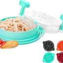 Chicken Shredder Tool Twist: 2026 Pro Food-Grade Visible Meat Shredder with Strong Anti-Slip Base, Ergonomic Handle, Chicken Breast Shredder, Suitable for Pork Beef Chicken (Green)
