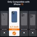 Supdeal Liquid Silicone Case for iPhone 15 - [Camera All-Round Protection] [Soft Microfiber Lining Anti-Scratch] 4 Layer Full Covered Shockproof Gel Rubber Phone Case Cover, 6.1", Blue