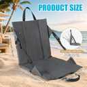 Cinnvoice 2 Pack Waterproof Foldable Pool Edge Chairs for Adults, Portable Adjustable Folding Beach Seat, Lounge Chair for Poolside Camping Picnic Lawn Outdoor Concert Tailgate BBQ(Gray)