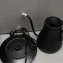 Gooseneck Electric Kettle with 1 Temperature Control for Pour Over Coffee & Tea, Quick Heating, BPA-Free Stainless Steel, Built-in Brew Timer, 1500W/0.9L (Ebony Black)