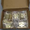 20 Pack (10 Pairs) 1/2 Inch Overlay Kitchen Cabinet Hinges, Satin Brass Self Closing Hinges for Kitchen Cabinet Doors, Semi-Concealed Cupboard Hardware, Face Mount Hardware, Gold