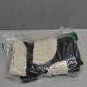 Black White Boho Chunky Tufted Pillow Cover, Neutral Decorative Square Throw Pillow Case, Geometric Woven Modern Sham for Bed Couch Living Room, 18x18 inches, 1PCS