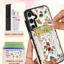 Shorogyt for Galaxy A15 5G Cute Kawaii Leather Phone Case - Compatible with Magsafe Wallet Magnetic Credit Card Holder Fashion Retro Flower Design Phone Cover for Women Girls, Fits 7 Cards