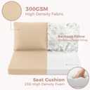 Outdoor Loveseat Cushions, 46×26×4 Inch, Waterproof, Beige