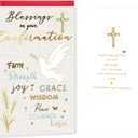 19 x Beixian Confirmation Gifts for Teen Girls Boys, First Communion Card Gift for Him Her, Religious Card, Religious Gifts for Women Men