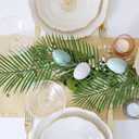 14Pcs Artificial Palm Leaves, 20.4" Outdoor Faux Palm Fronds Fake Tropical Palm Leaves For Palm Sunday Flower Arrangement Wedding Birthday Party Home Spring Summer Decor