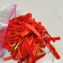 Riceshoot Red 50 Pcs Stain Ribbon Bows 5x7 Inch Twist Tie Bows for Gift Wrapping Cake Treat Bags Craft DIY Gift Wedding Baby Shower Birthday Party Decorations