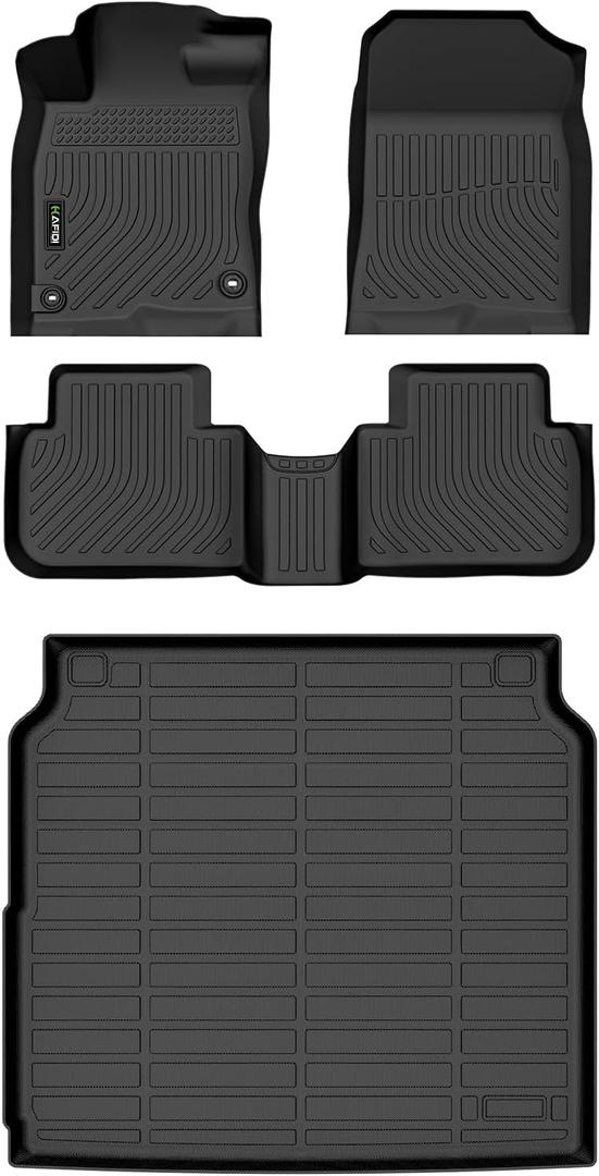 HAFIDI Floor Mats & Cargo Liner Custom for Acura Integra 2023-2026 | A-Spec/Type S/Base/A-Spec w/Technology All Weather Protection TPE Anti-Slip Automotive Floor Liners Custom Accessories Black