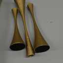 Antique Brass Iron Taper Candle Holders - Set of 3 Decorative Candle Stands for Weddings, Dinners & Parties - Elegant Candlestick Holders with Vintage Finish