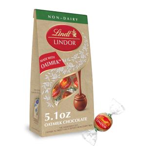 Lindt LINDOR OatMilk Chocolate Candy Truffles, Non-Dairy Chocolate Truffles with Smooth, Melting Truffle Center, 5.1 oz. (EXP 07/31/26)