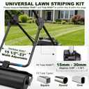 Universal Lawn Striping Kit, Fits Most Push / Walk-Behind Mowers, Durable All-Metal Frame, Easy to Install & Remove, Flexible Turning, Creates Professional Sports-Field Stripes, 3 Year Warrnaty