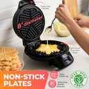 Mueller Heart 5 Waffle Maker, Waffle Iron, Adjustable Browning Control & Nonstick, Cool Touch Handle, Easy to Clean, Small Kitchen Appliances