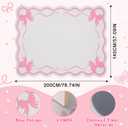 Scalloped Bow Rug, Pink Area Rugs for Living Room Bedroom Girls
5x7 Washable Soft Non Slip Backing Scalloped Bow Large Carpet Rugs for Nursery Bedroom Playroom Home Indoor Decor (4'8"×6'6")