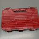 Ontel Battery Daddy Storage & Organizer Case w/Tester, Stores & Protects Up to 180 Batteries, Double-Sided, Clear Locking Lid, Secure Latches & Portable Carrying Handle - Red (Batteries Not Included)