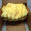 Linecooo Bright Yellow Fleece Throw Blanket 50”×60” for Couch Sofa Bed, Super Soft Cozy Plush Microfiber Flannel Blanket with Stripes Design Lightweight for Adults, Woman, Girls