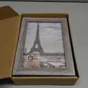6x9 Picture Frame Set of 2, Made of Real Glass and Rustic Grey Wooden Frame - 6 by 9 Photo for Wall or Tabletop Display
