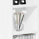Furinno PASIR Book Shelf, 4-Tier Bookcase, Modern Standing Bookshelf, Open Storage Shelf, 9 x 12 x 42 Inches, for Home Office, Living Room, Plain White